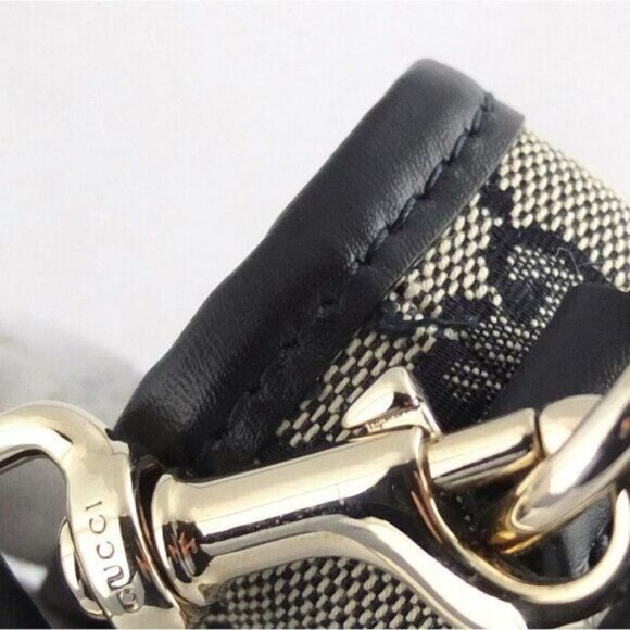 Authentic Gucci GG Supreme Ophidia Sherry Line Crossbody Bag Web Canvas Navy Tan - Picture 13 of 14